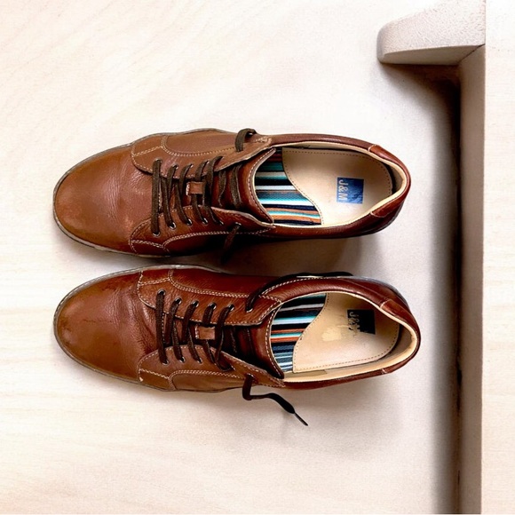 Johnston & Murphy Lace to Toe Brown Leather Sneaker EUC - Picture 6 of 7